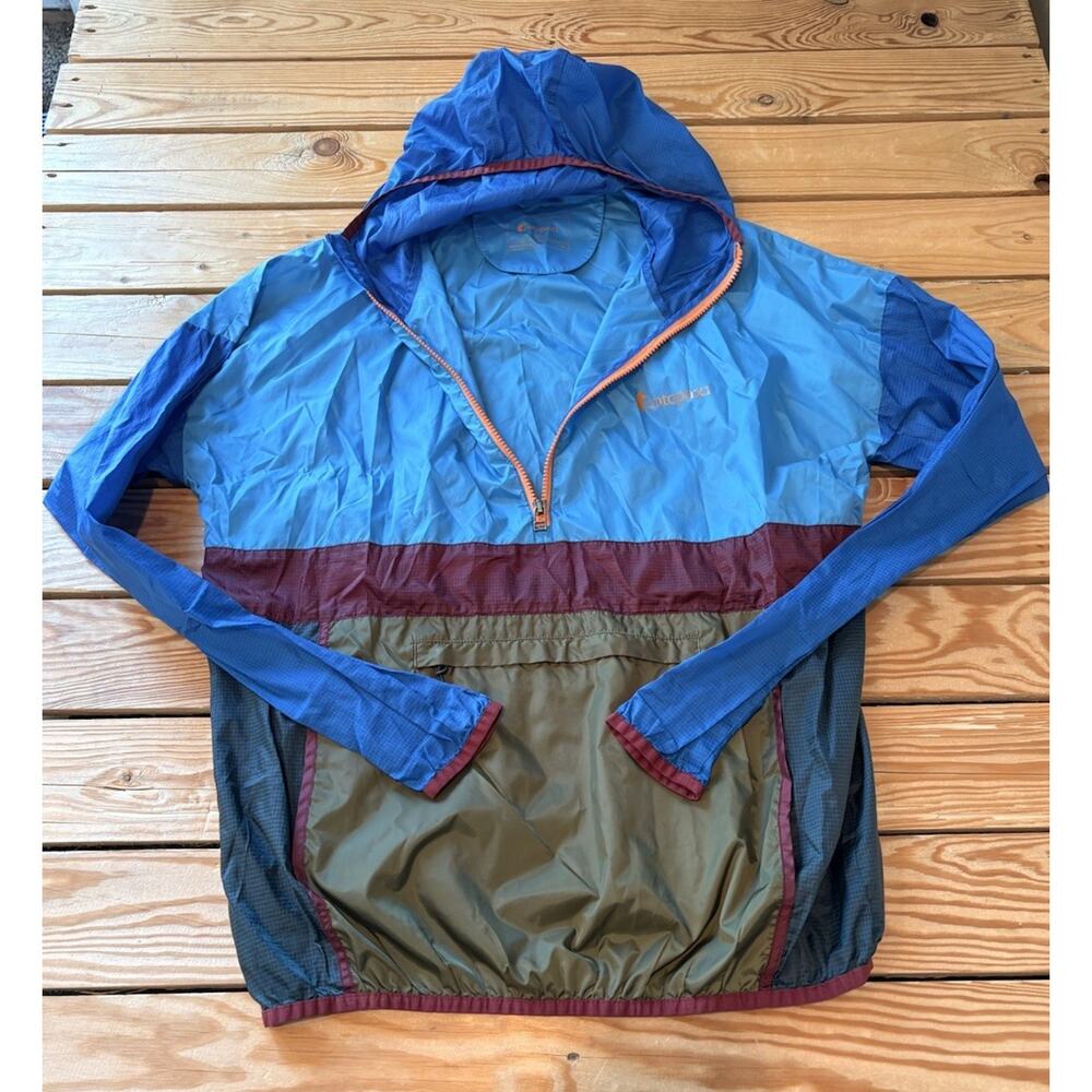Cotopaxi Men’s 1/2 Zip Hooded Teca Technical Windbreaker Jacket Size M Blue P9